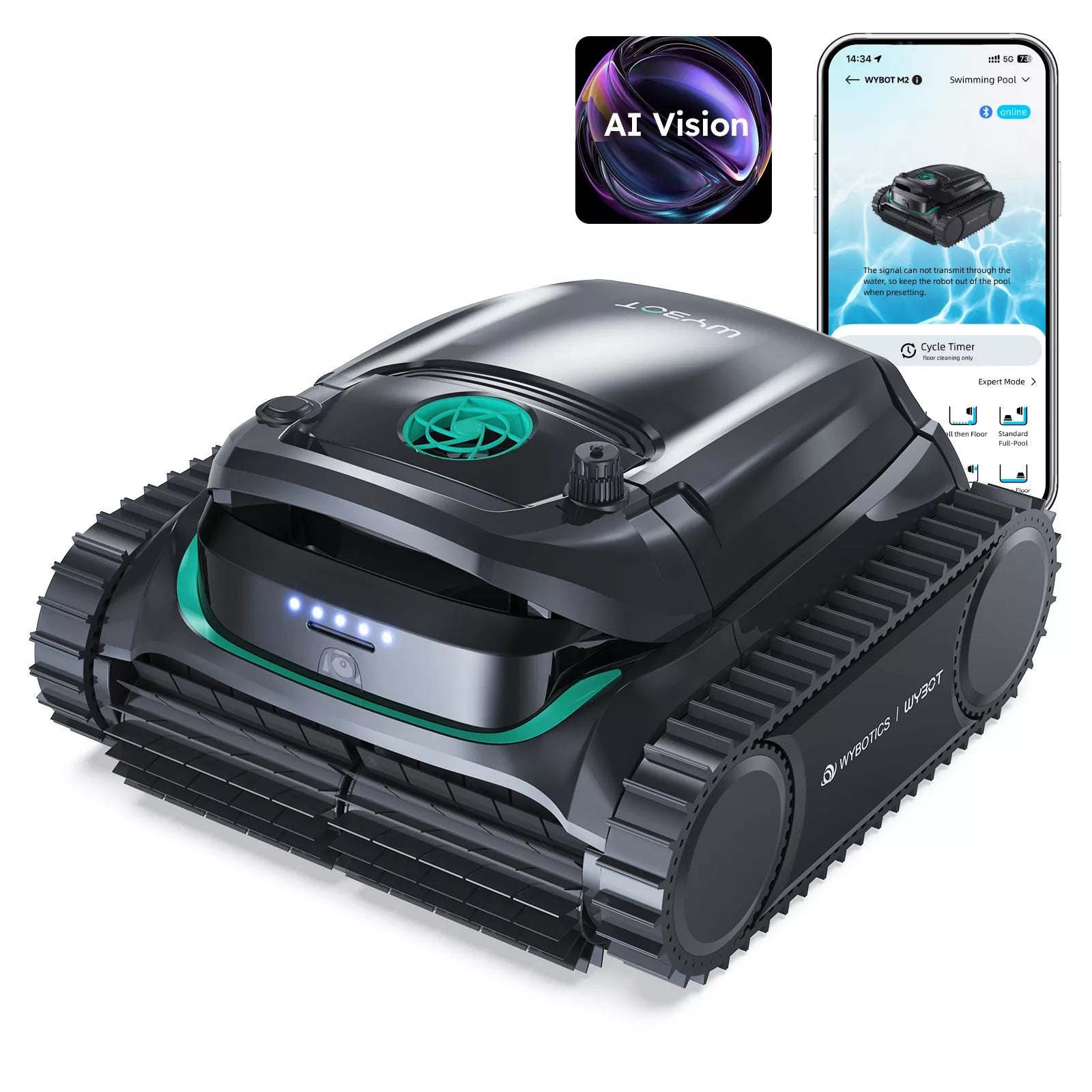 WYBOT M2 Visual Cordless Robot Pool Cleaner