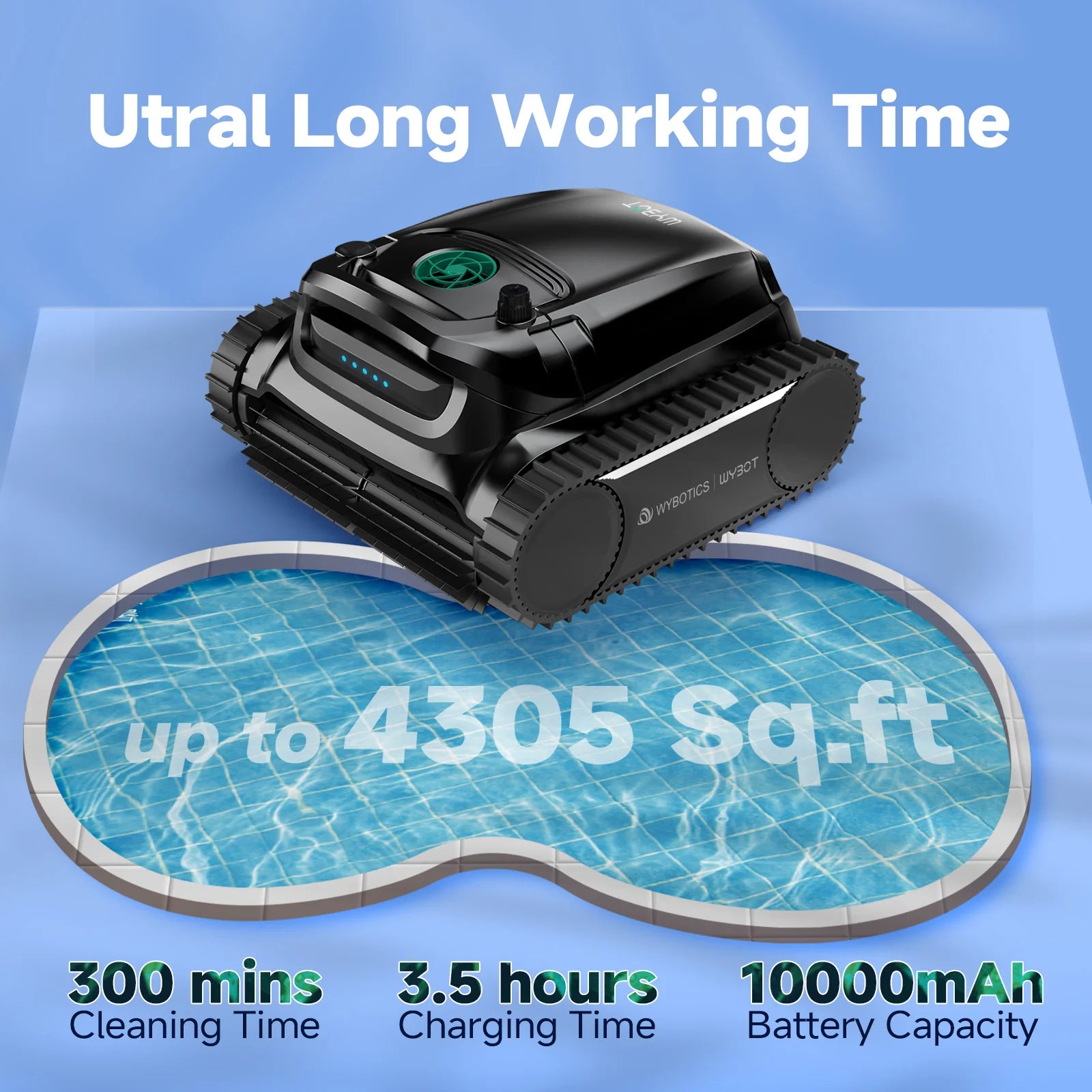 WYBOT M1 Cordless Robotic Pool Cleaner With App Control
