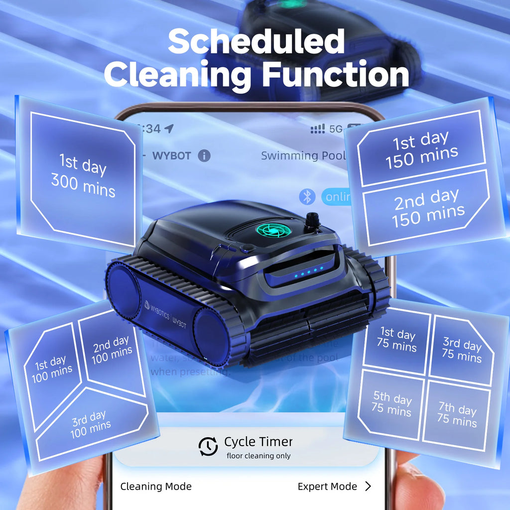 WYBOT M1 Cordless Robotic Pool Cleaner With App Control