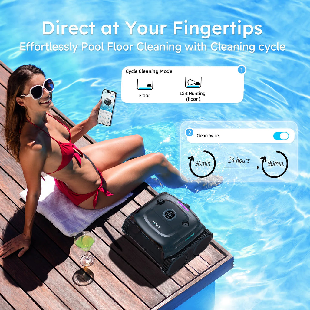 WYBOT C2 Vision Robotic Pool Cleaner Vacuum with AI Vision & Smart APP Control