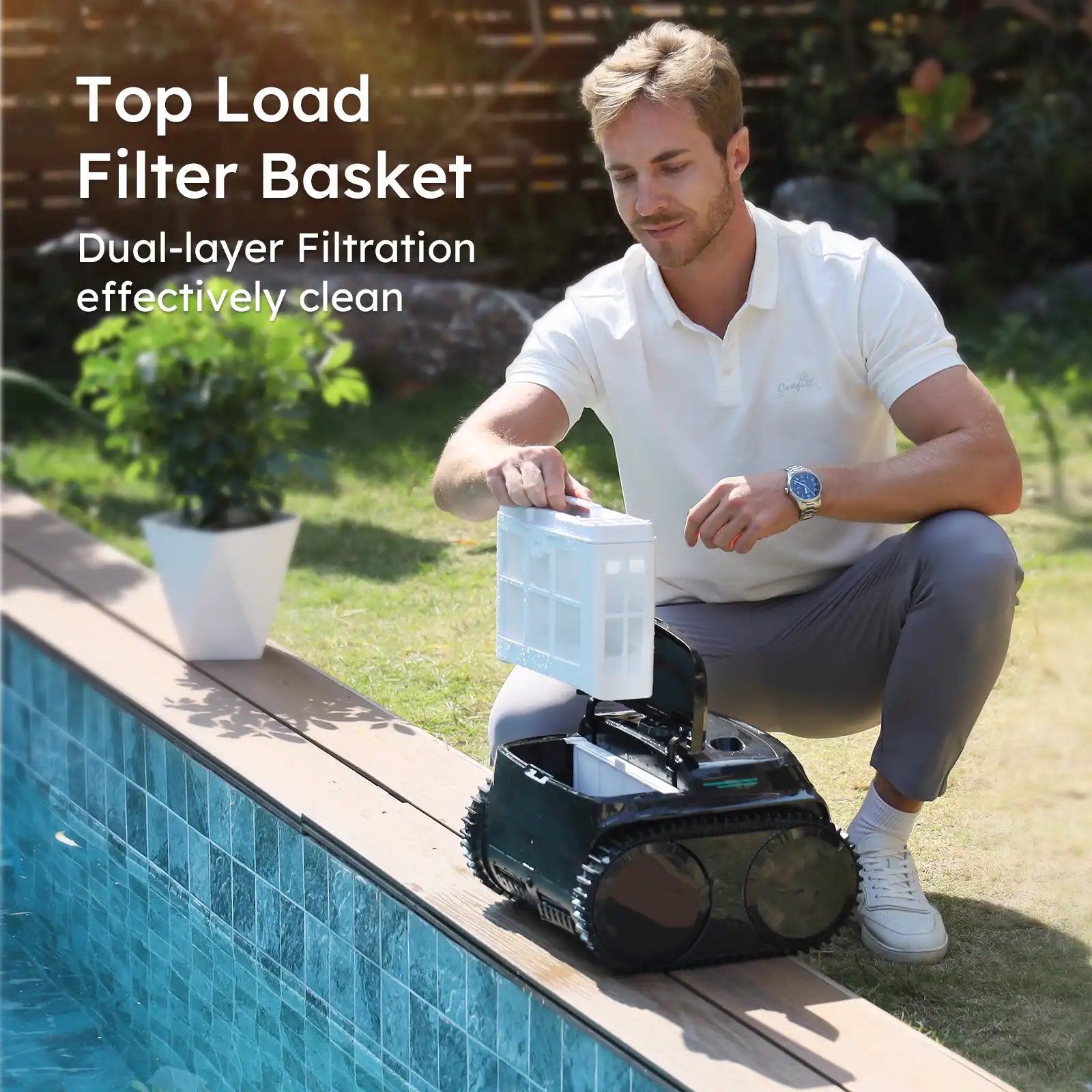 WYBOT C2 Vision Robotic Pool Cleaner Vacuum with AI Vision & Smart APP Control