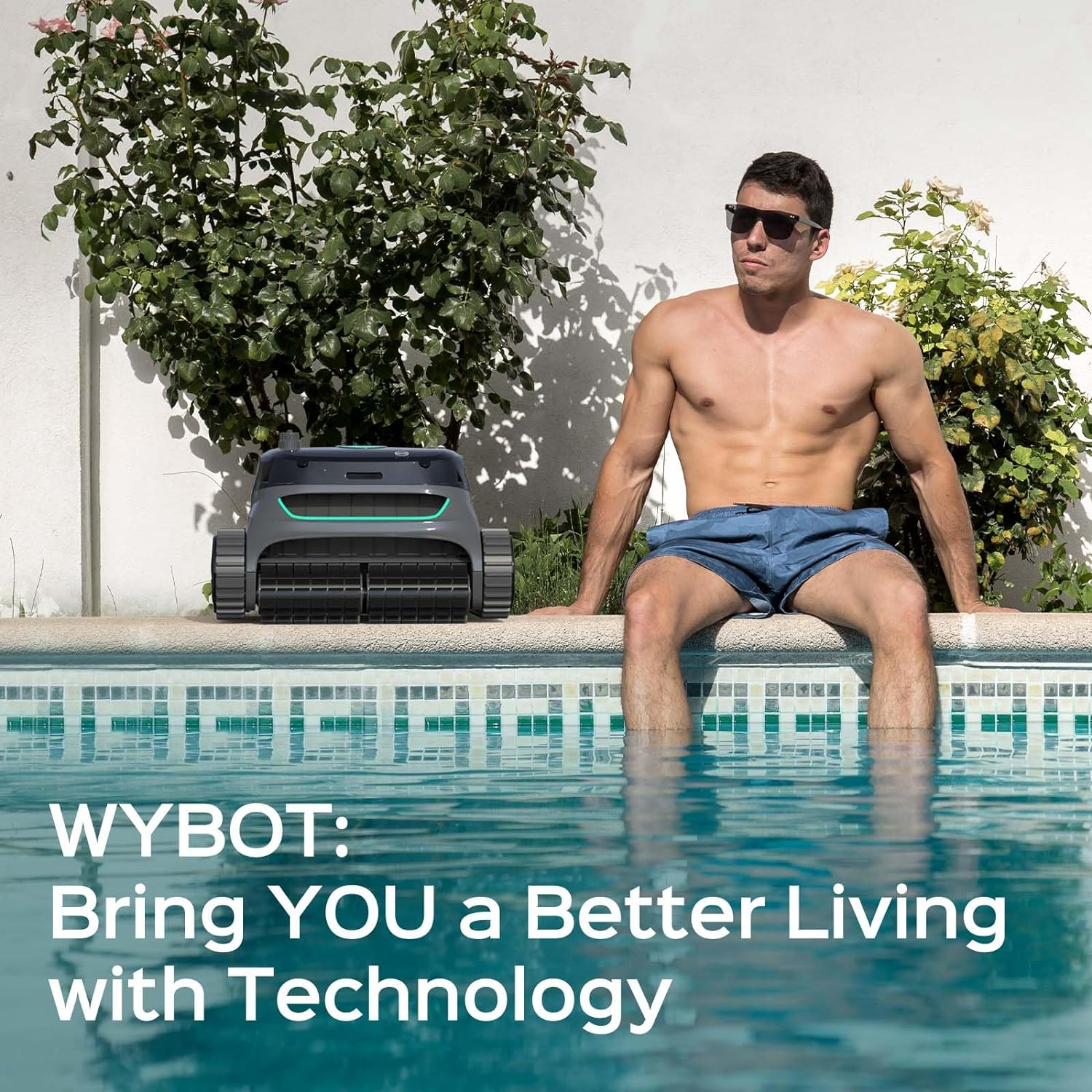 WYBOT S2 Robotic Pool Cleaner Vacuum with Smart APP Control