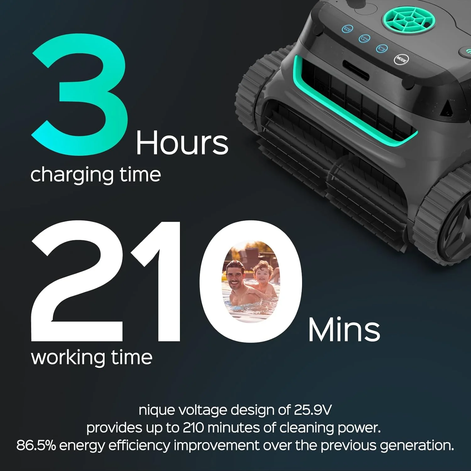 WYBOT S2 Robotic Pool Cleaner Vacuum with Smart APP Control