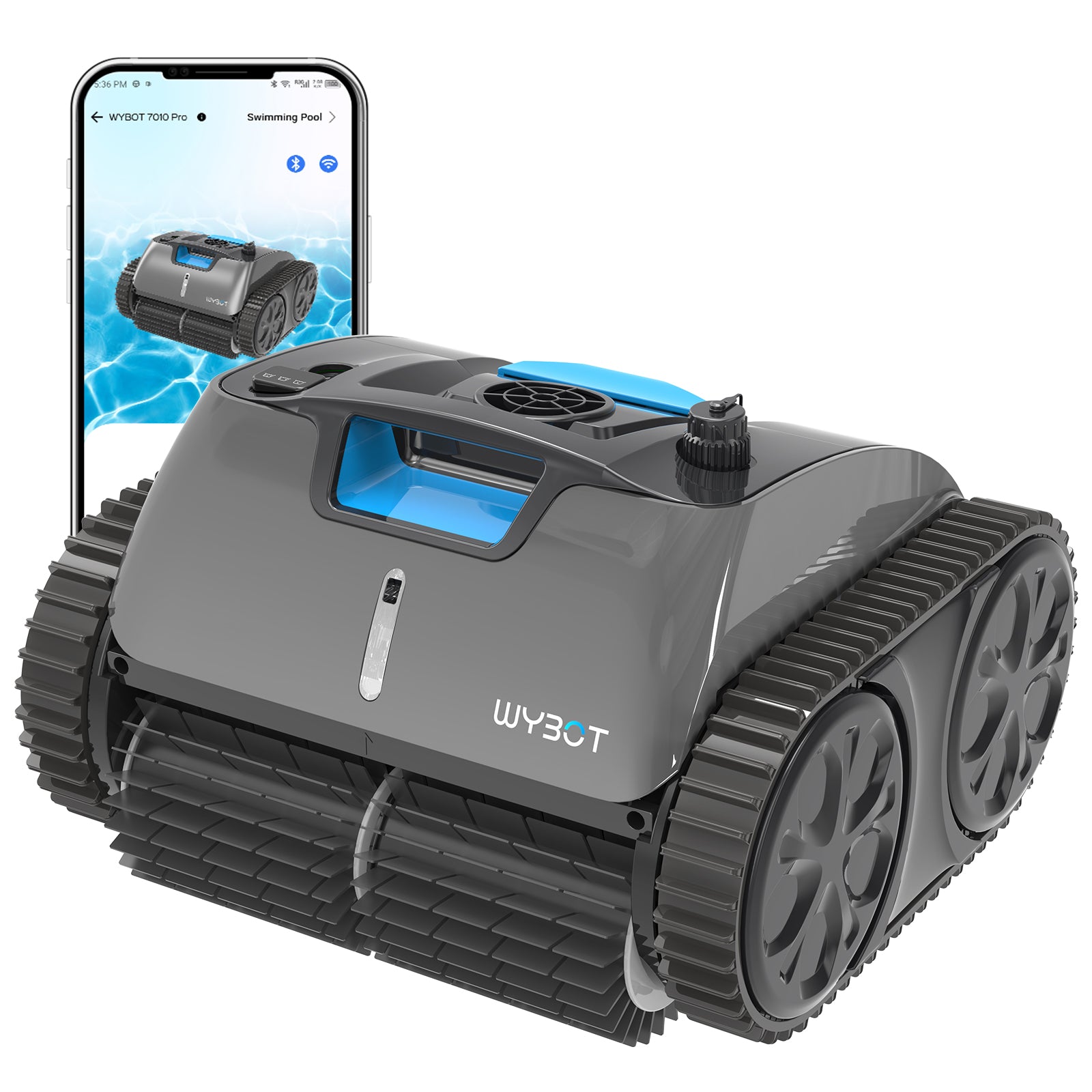 Wireless Robot Vacuum Pool Cleaner WYBOT C1PRO Rechargeable Clean Walls Background Cleaning 150Mins Running Time