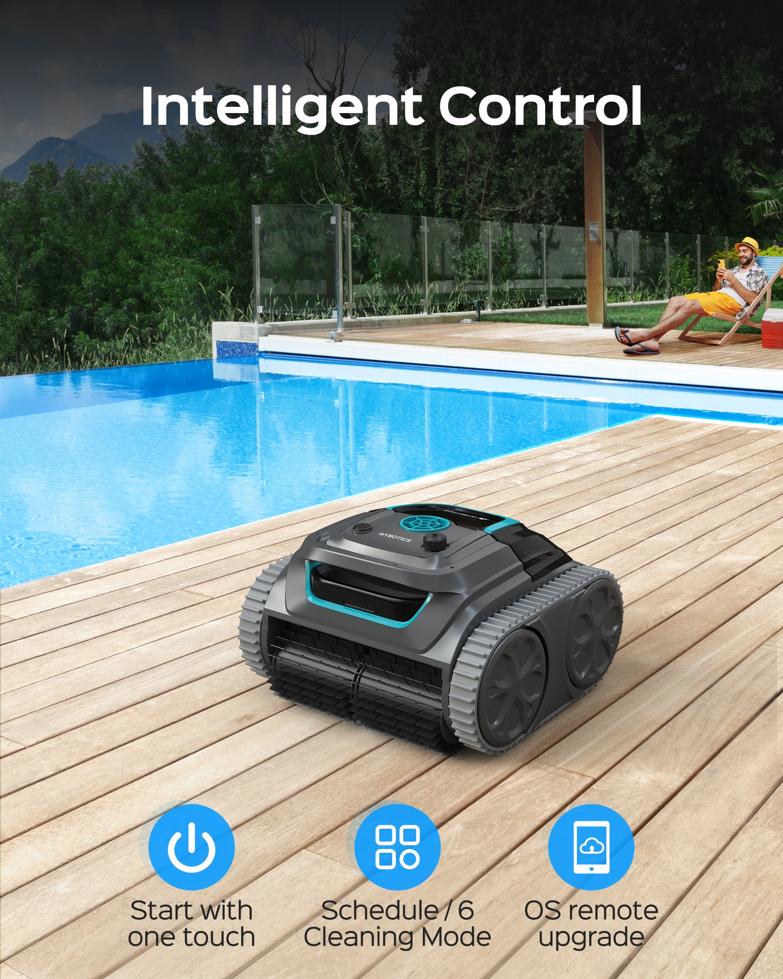 WYBOT S1 Cordless Robotic Pool Cleaner With App Control