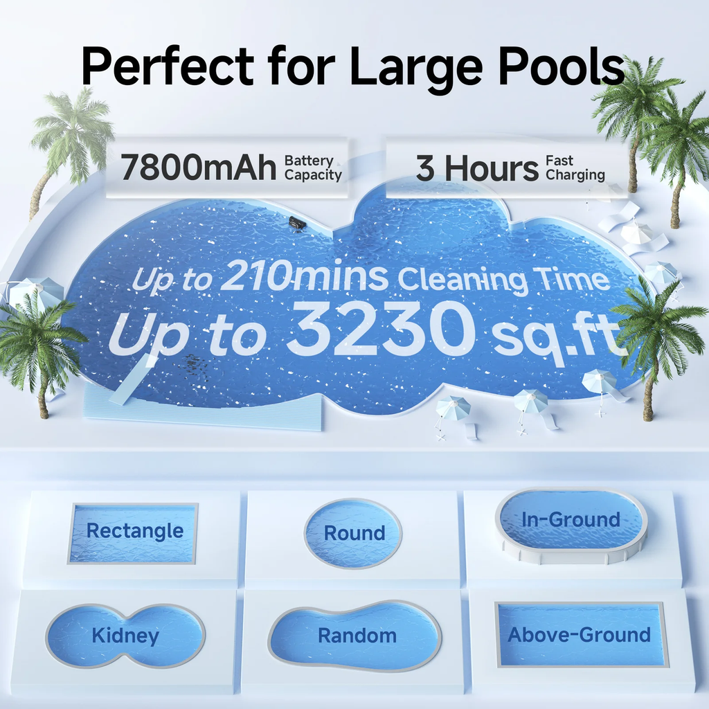 WYBOT S2 Robotic Pool Cleaner Vacuum with Smart APP Control