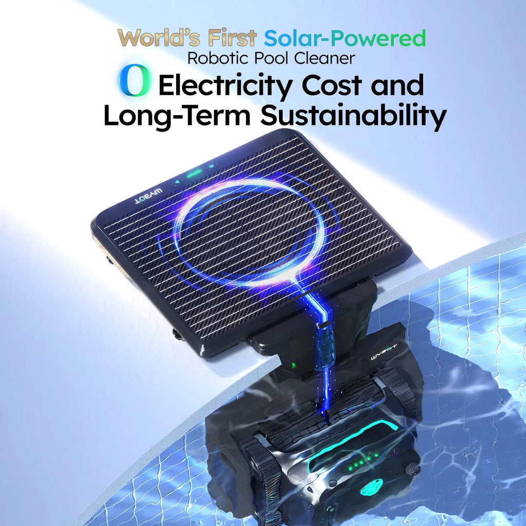WYBOT S2 Solar Powered Robotic Pool Cleaner Self-Charging