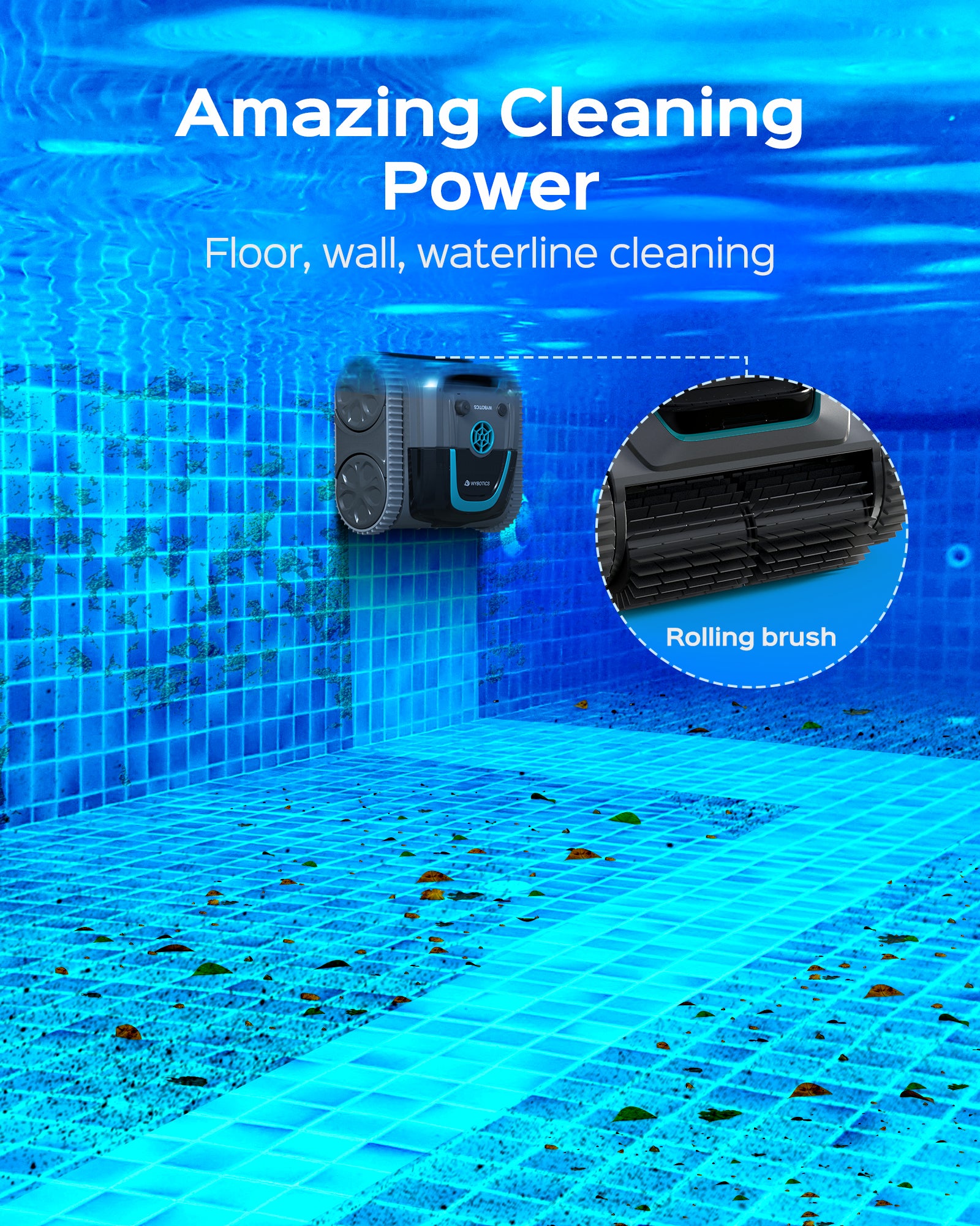 WYBOT S1 Cordless Robotic Pool Cleaner With App Control