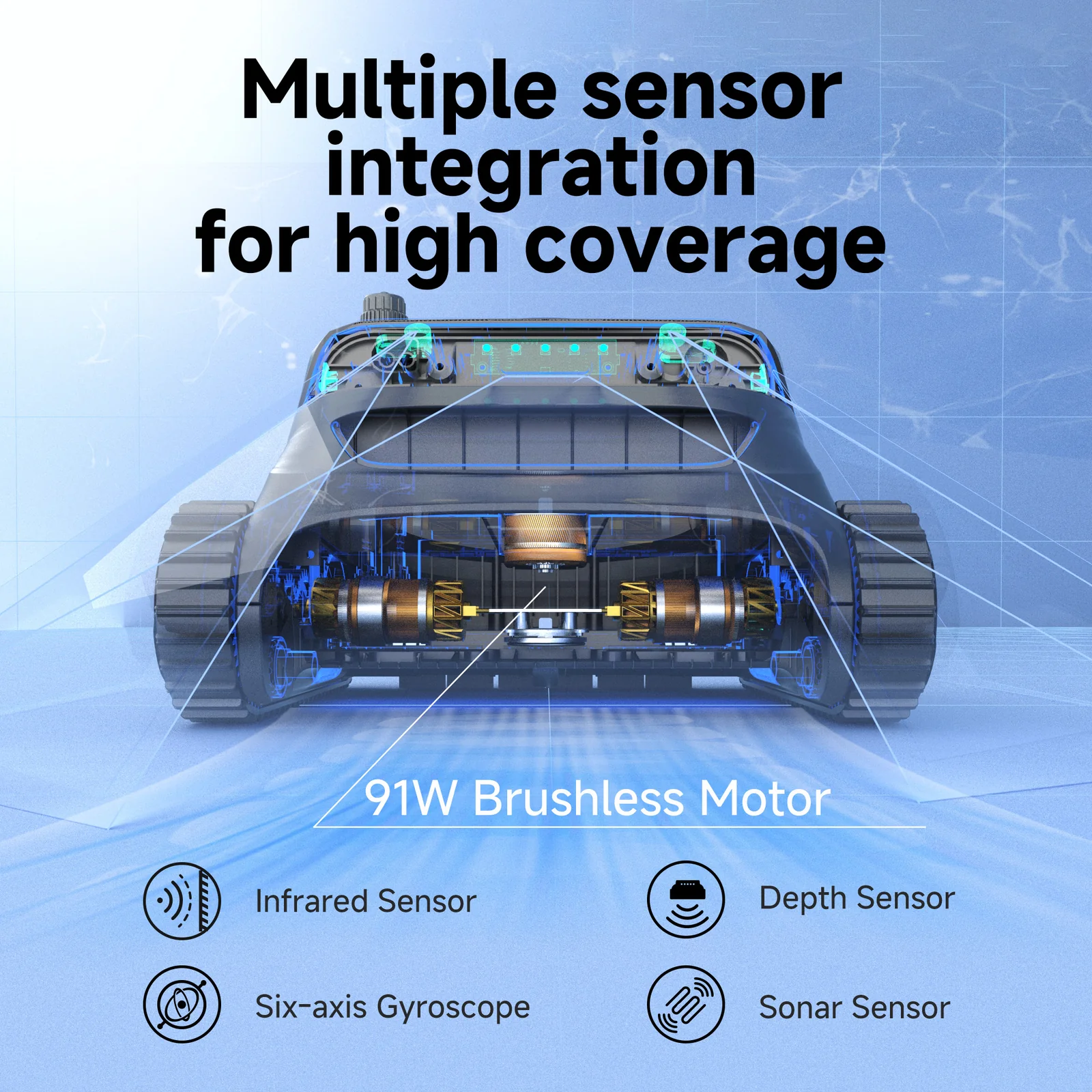 WYBOT S2 Robotic Pool Cleaner Vacuum with Smart APP Control