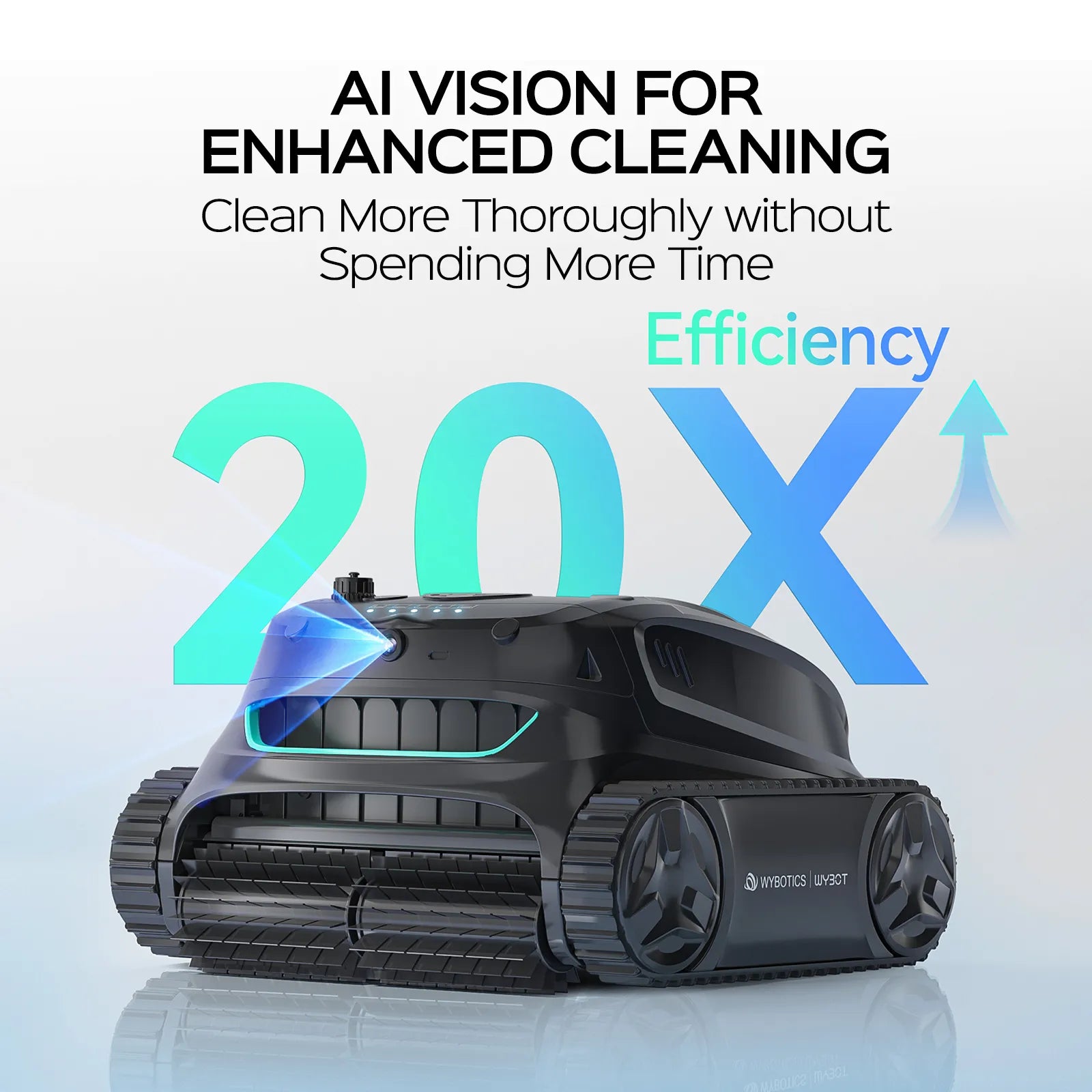 WYBOT S2 Solar Vision – World's 1st Solar-Powered Robotic Pool Cleaner with AI Vision & Auto Dock | 300 m²
