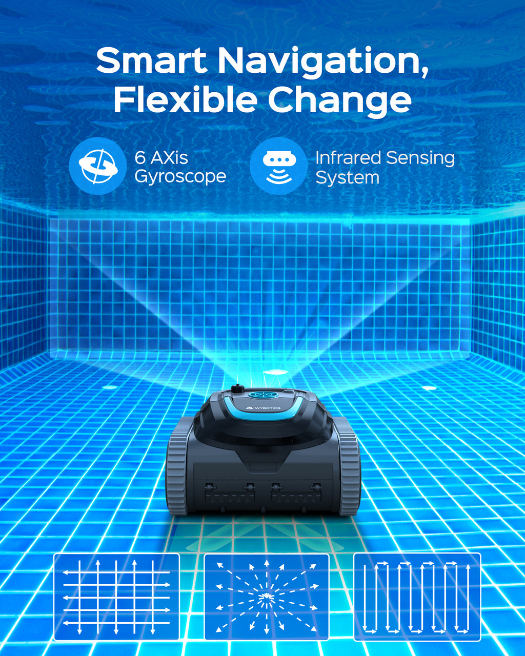 WYBOT S1 Cordless Robotic Pool Cleaner With App Control