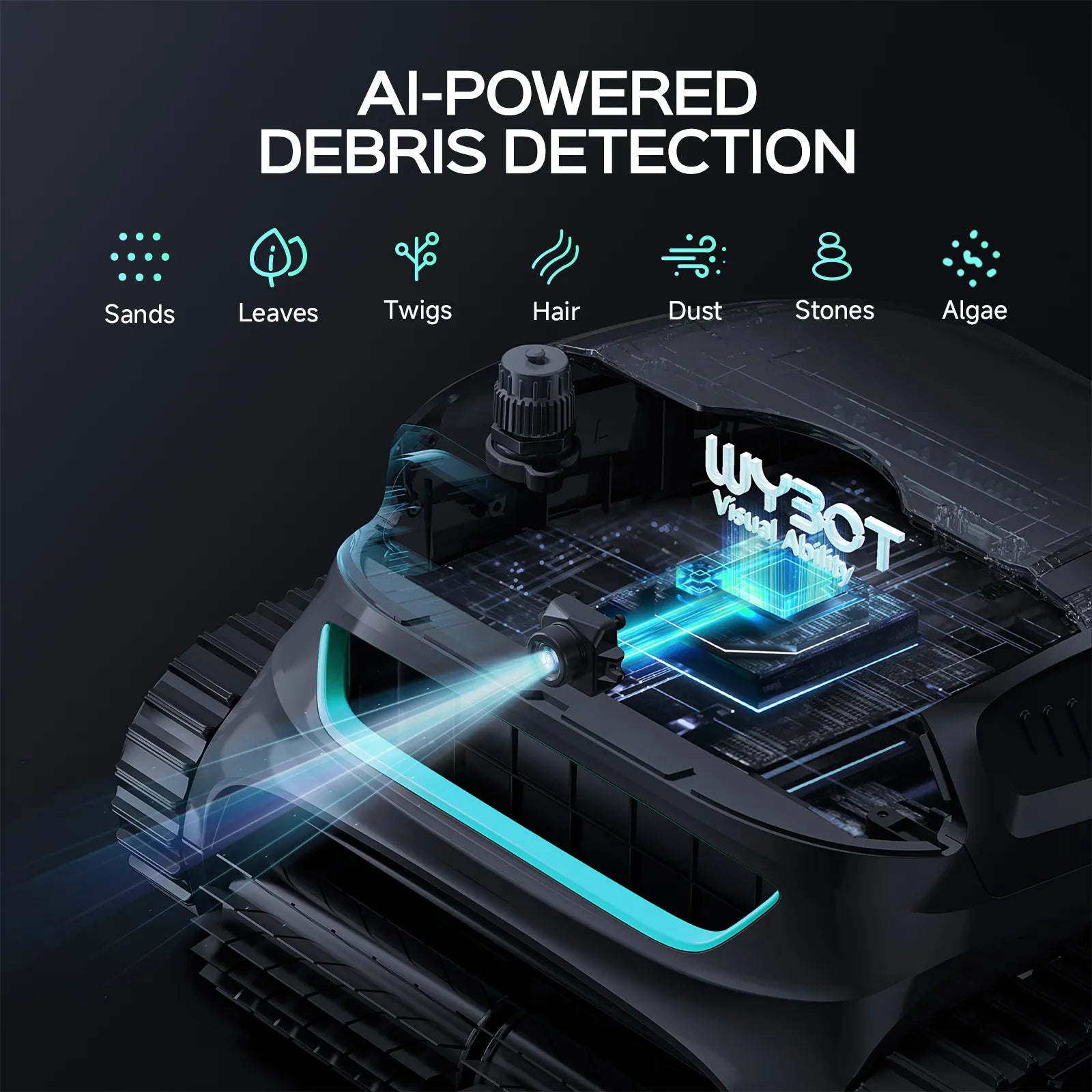 WYBOT S2 Solar Vision – World's 1st Solar-Powered Robotic Pool Cleaner with AI Vision & Auto Dock | 300 m²