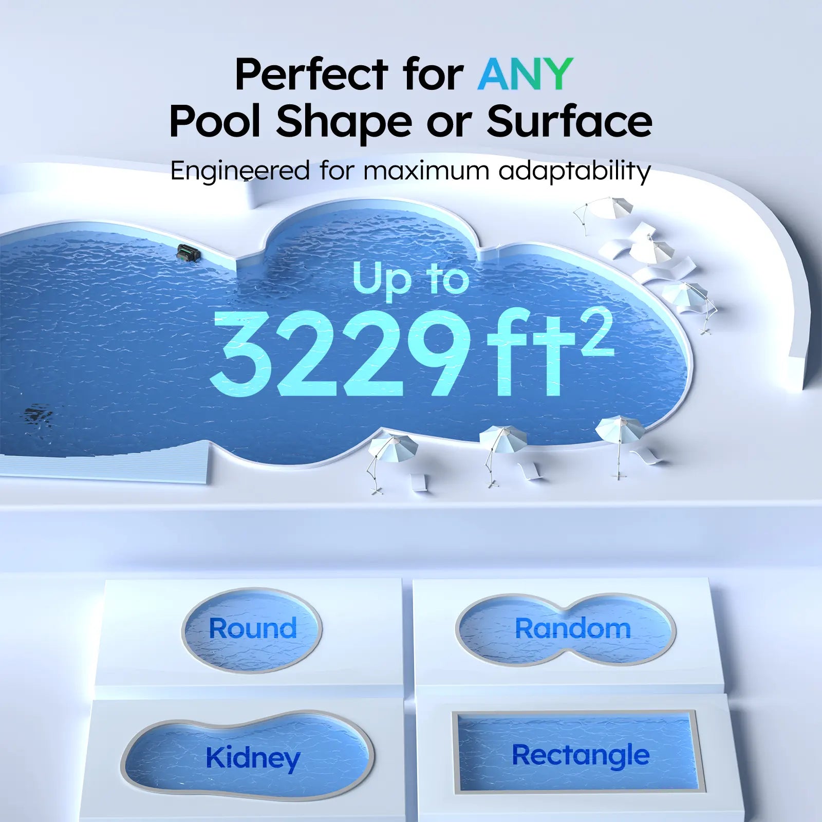 WYBOT S2 Solar Powered Robotic Pool Cleaner Self-Charging