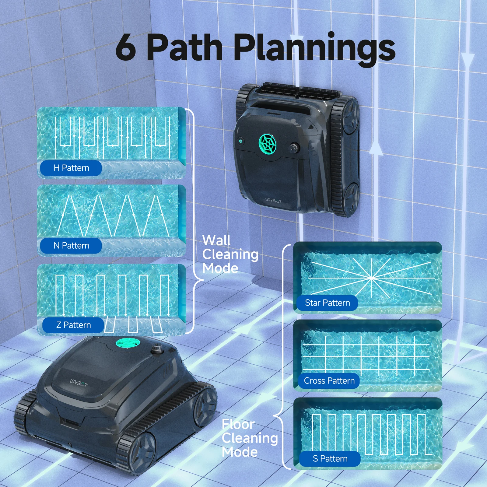 WYBOT S2 Robotic Pool Cleaner Vacuum with Smart APP Control
