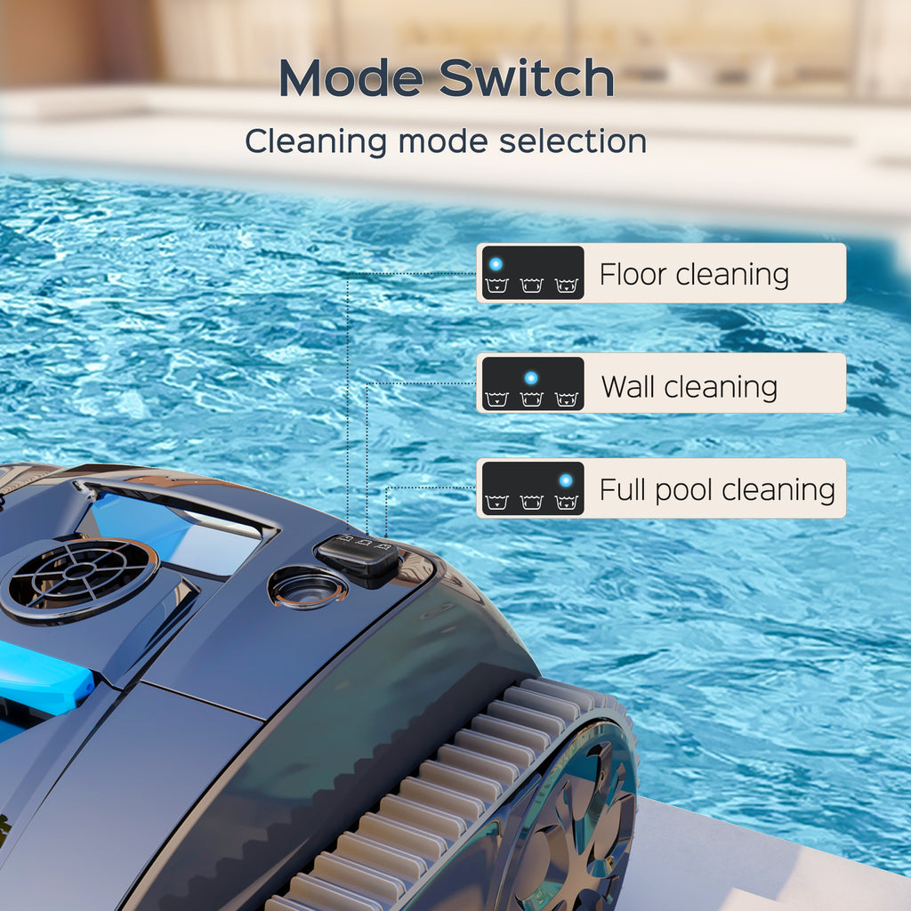 Wireless Robot Vacuum Pool Cleaner WYBOT C1PRO Rechargeable Clean Walls Background Cleaning 150Mins Running Time
