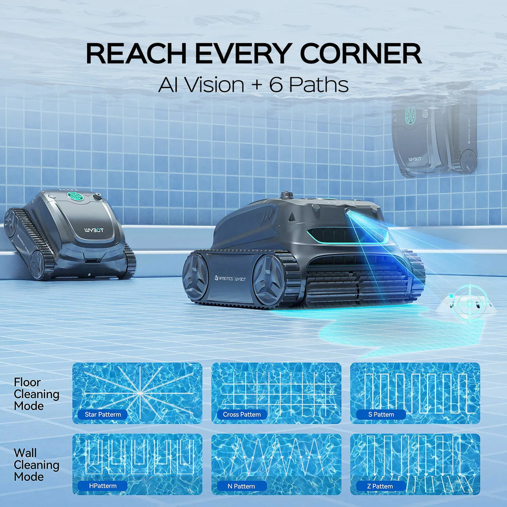 WYBOT S2 Solar Vision – World's 1st Solar-Powered Robotic Pool Cleaner with AI Vision & Auto Dock | 300 m²