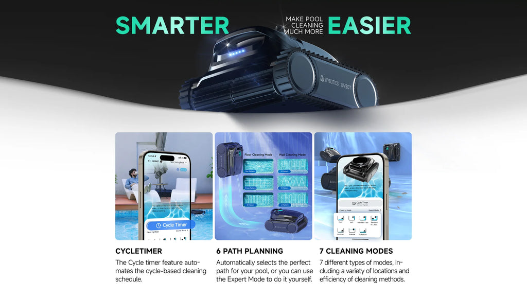 WYBOT M1 Cordless Robotic Pool Cleaner With App Control